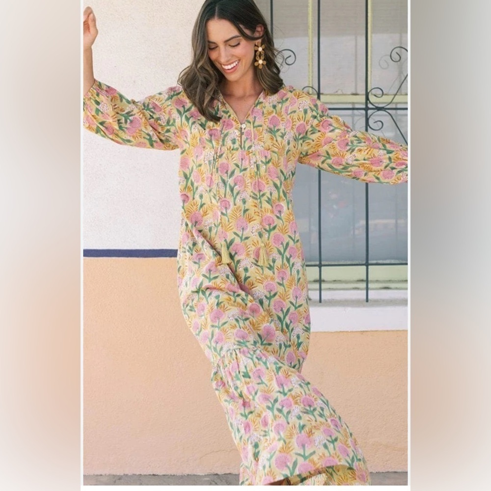 Sunshine Tienda Marigold Copa Dress EUC